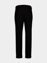 Balmain Crepe Straight-Cut Wool Trousers