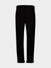 Balmain Crepe Straight-Cut Wool Trousers