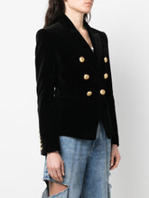 Balmain Double-Breasted Velvet Blazer