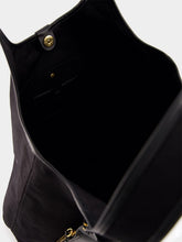 Balmain Embroidered Logo Canvas and leather Grocery Bag