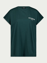 Balmain Flocked-Logo Cotton T-Shirt