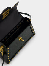 Balmain Handbag B-Buzz 23 Dynasty Crocodile Print Leather