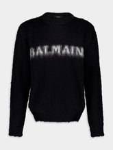 Balmain Logo-Print Mohair Jumper