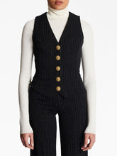 Balmain Lurex Striped Vest Top