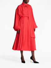 Balmain Mini Monogram Pleated Midi Skirt