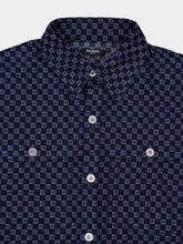 Balmain Monogram-Jacquard Denim Shirt