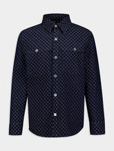 Balmain Monogram-Jacquard Denim Shirt