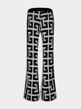 Balmain Monogram Pattern Flare Trousers