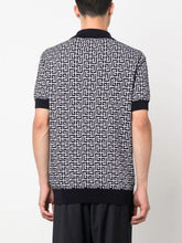 Balmain Monogram-Print Polo Shirt