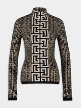 Balmain Monogram Print Turtleneck