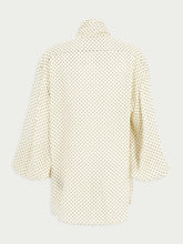 Balmain Printed Pussy Bow Silk Blouse