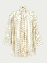 Balmain Printed Pussy Bow Silk Blouse