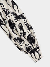 Balmain Printed Silk Tie-Neck Shirt
