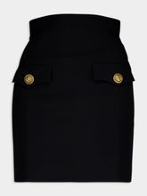 Balmain Virgin Wool Mini Skirt
