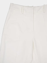 Balmain White Crepe Flared Trousers