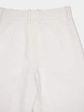 Balmain White Crepe Flared Trousers