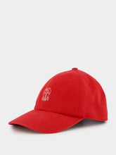 Brunello Cucinelli Embroidered Logo Red Cap