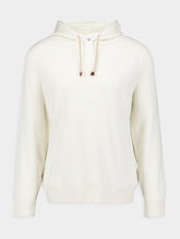 Brunello Cucinelli Ribbed-Knit Drawstring Hoodie