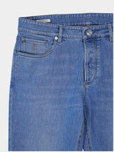 Brunello Cucinelli Straight-Leg Blue Cotton Jeans