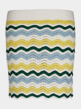 Casablanca Boucle Wave Crochet Mini Skirt