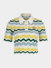 Casablanca Boucle Wave Crochet Top