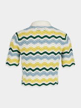 Casablanca Boucle Wave Crochet Top