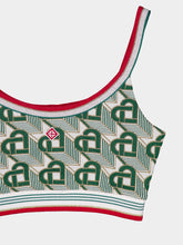 Casablanca Heart Monogram-Jacquard Knitted Top