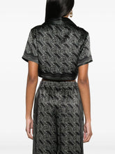 Casablanca Heart Monogram-Print Cropped Shirt