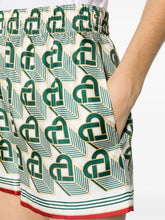 Casablanca Heart Monogram Silk Boxer Shorts