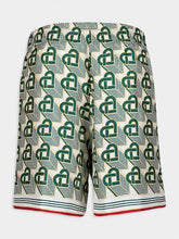 Casablanca Heart Monogram Silk Shorts