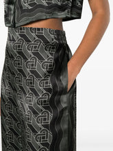 Casablanca Heart Monogram Silk Trousers