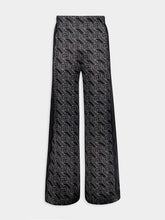 Casablanca Heart Monogram Silk Trousers