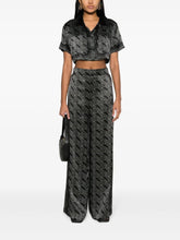 Casablanca Heart Monogram Silk Trousers