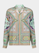 Casablanca Le Labyrinthe-Print Silk Shirt