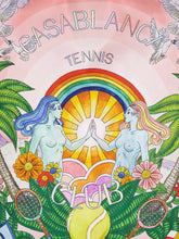 Casablanca Paix Et Amour Tennis Club-Print Silk Shirt