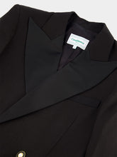 Casablanca Peak-Lapels Double-Breasted Black Blazer