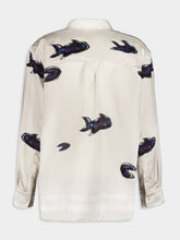 Commas Mythical Print Silk Blouse