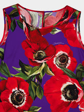 Dolce & Gabbana Anemone Print Charmeuse Top