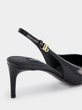 Dolce & Gabbana Black Leather 60mm Slingback Heels