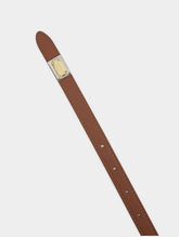 Dolce & Gabbana Buckled Leather Belt With Logo Tag