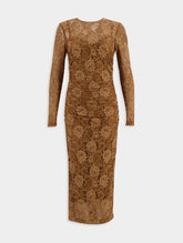 Dolce & Gabbana Chantilly-Lace Semi-Sheer Midi Dress