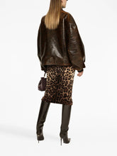 Dolce & Gabbana Chenille Leopard-Print Cotton Midi Skirt