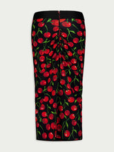 Dolce & Gabbana Cherry-Print Midi Pencil Skirt