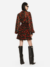 Dolce & Gabbana Cherry-Print Silk Mini Dress