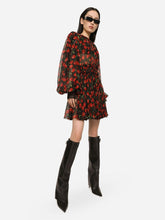 Dolce & Gabbana Cherry-Print Silk Mini Dress