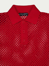 Dolce & Gabbana Crochet-Knit Polo Shirt