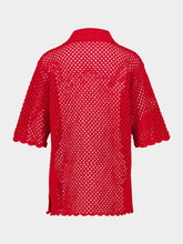 Dolce & Gabbana Crochet-Knit Polo Shirt