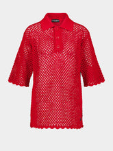 Dolce & Gabbana Crochet-Knit Polo Shirt