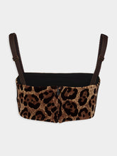 Dolce & Gabbana Crop Top With Jacquard Leopard Design