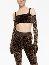 Dolce & Gabbana Crop Top With Jacquard Leopard Design